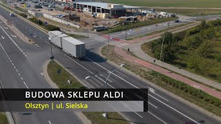 Budowa sklepu Aldi  Olsztyn Dajtki  16092024  Widok z drona  DJI AIR 3 4K [upl. by Bez]