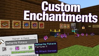 How to Get Custom Enchantments on Minecraft Bedrock Edition [upl. by Joappa]