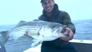 Spring Striper fishing on the South Shore and Cape Cod Bay with Tyler Putney [upl. by Martinsen]