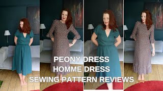 Peony Dress amp Homme Dress  Sewing Pattern Reviews [upl. by Weihs]