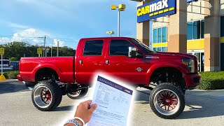 Took my 100000 DOLLAR LIFTED F350 To CARMAX and this is what they OFFERED ME [upl. by Eduard]