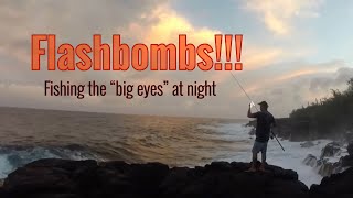 Night fishing for reds Puna coast Hawaii ft Mogz Aweoweos [upl. by Arielle12]