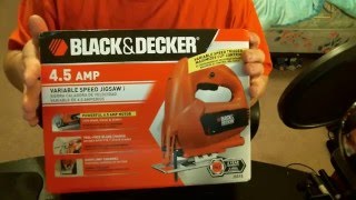 Black amp Decker JS515 45 Amp Variable Speed Jigsaw Unboxing [upl. by Koblas]