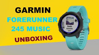 Garmin Forerunner 245 Music Aqua Unboxing HD 0100212032 [upl. by Ichabod]