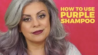 How to Purple Shampoo for Gray Hair  Maryam Remias [upl. by Rockie]