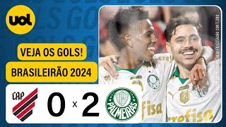 ATHLETICOPR 0 X 2 PALMEIRAS  CAMPEONATO BRASILEIRO 2024 VEJA OS GOLS [upl. by Rapp]