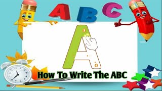 Learning How to Write the English Alphabet Uppercase Lettersfajarkidsanimation1 [upl. by Stanleigh]