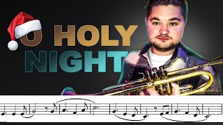 O HOLY NIGHT on Trumpet Trumpet Sheet Music [upl. by Orrocos]