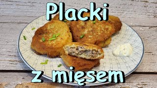 PLACKI ZIEMNIACZANE Z MIĘSEM  POMYSŁ NA OBIAD  SZYBKI OBIAD [upl. by Violeta]