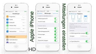 iPhone  Mitteilungen einstellen GermanHD [upl. by Rawde]