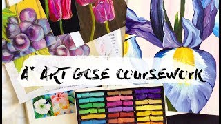 GCSE sketchbooks and final piece 9  a grade [upl. by Hsetih]