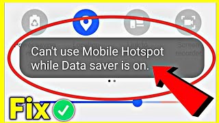 Cant use mobile hotspot while data saver is on problem fix  hotspot problems solve 2024 [upl. by Ozkum]