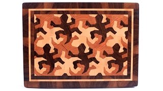 Making MCEscher quotLizardquot end grain cutting board [upl. by Rubina]