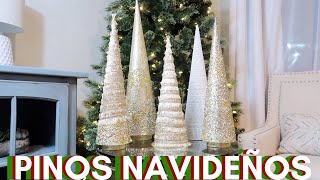 PINITOS NAVIDEÑOS ELEGANTES FÁCILES Y ECÓNOMICOSDECORACION NAVIDEÑA 2019pinitos conos navideños [upl. by Dubenko868]