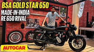 BSA Gold Star 650  Ready to take on the Royal Enfield 650  Walkaround  Autocar India [upl. by Gibbie]