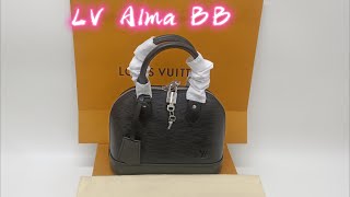 LOUIS VUITTON LV ALMA BB EPI LEATHER M59217 UNBOXING [upl. by Wind]