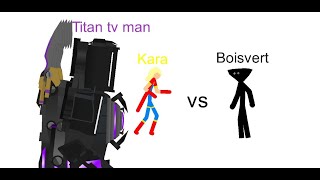 titan tv man and Kara vs Boisvert Trailer stick nodes [upl. by Edette508]