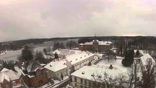 Eutin  ein Panoramavideo über der schneebedeckten Rosenstadt [upl. by Aihselef]