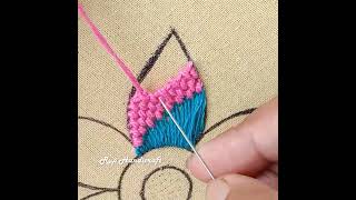 Flower Embroidery Design  Trellis Blanket 2 Stitches Beautifull Flower Embroidery Tricks Tripd [upl. by Packton362]