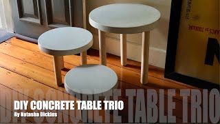 DIY Concrete Table Trio [upl. by Hubing306]