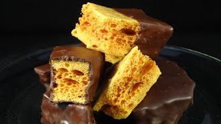 Sponge ToffeeHoneycombSeafoam candy homemade Crunchie bars with yoyomax12 [upl. by Kannav875]