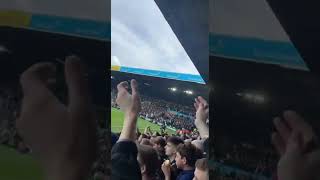 Spurs fans sing “Tottenham get battered everywhere they go” at Leeds United [upl. by Adine]