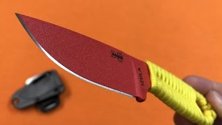 Esee Izula Red Knife Review Yellow Paracord Wrap [upl. by Swane]