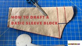 DETAILED HOW TO DRAFT A BASIC SLEEVE BLOCK  EASY PATTERNYOURSTYLE sleevesdesign patternmaking [upl. by Clarinda]