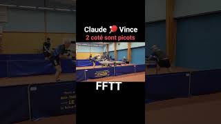 fftt Claude vs Vince tabletennis pingpong tennisdetable [upl. by Jegar]