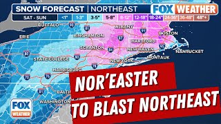 Weekend Nor’easter Set To Wallop Millions In Northeast With Snow Rain Wind [upl. by Halonna]