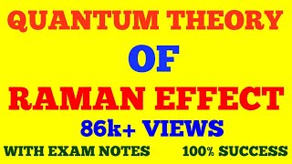 QUANTUM THEORY OF RAMAN EFFECT  RAMAN EFFECT  PART  3  WITH EXAM NOTES [upl. by Leasia376]