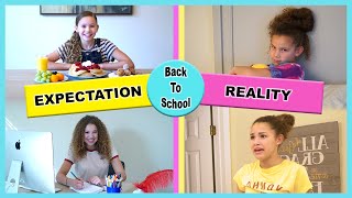 Back to School  Expectation vs Reality Haschak Sisters [upl. by Elnukeda]