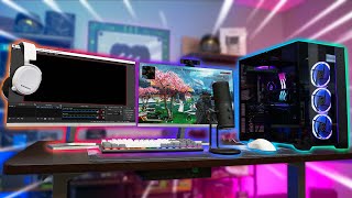 1800 FULL Streaming Setup Lyte Gaming PC Monitors Camera amp MORE [upl. by Baelbeer]