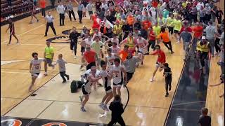 Rockford High School basketball player hits halfcourt buzzerbeater [upl. by Yole]