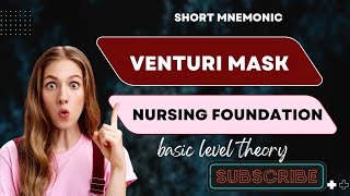 Venturi mask easy mnemonic basic level theory [upl. by Oknuj]