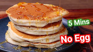 5 Mins Banana Pancake Recipe  NO EGG  Eggless Healthy 3 Ingredient Banana Pancakes [upl. by Braswell]