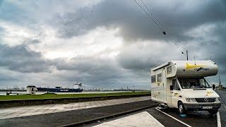 A short trip to the Port of Rotterdam Camperplaats Hoek van Holland  Vanlife Wohnmobil Camper [upl. by Duester72]