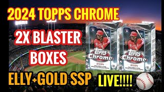 🔵Big Wes Media LIVE 2024 TOPPS CHROME BASEBALL CARD OPENING 2X BLASTER BOXES👈🔵 [upl. by Ojyma699]