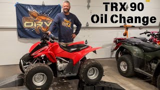 2015 Honda TRX 90 Oil Change [upl. by Notsae]