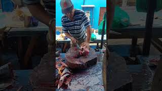 Skipjack tuna cutting skills shorts fyp tuna viralshort seafood tunafishcutting ajibnariman [upl. by Nidak570]