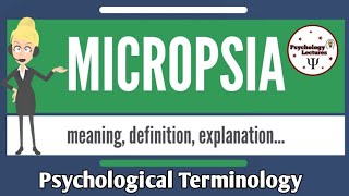 Micropsia  Psychological Terminologies  Psychology Lectures  in Urdu and Hindi [upl. by Tab]