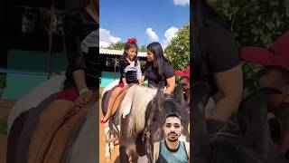 Aru Small child hores ride 🐴🏇🐎 horse funny cute viralreelsvideos trrndingshorts [upl. by Maloy]