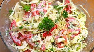 Dieser leckere Krautsalat mit Fetakäse und Tomaten ist super zum Grillen I Sommersalat Rezept [upl. by Tice]