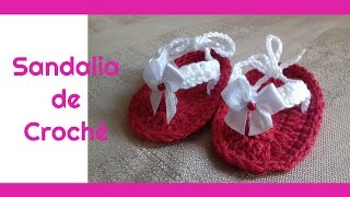 Sandalia de croche para bebe [upl. by Nyliak]