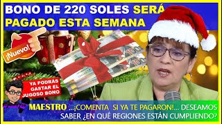 🔴😱LO ULTIMO👉MAESTROS ESPERAN QUE EL BONO DE 220 SOLES SEA PAGADO ESTA SEMANA SEÑORA MINISTRA [upl. by Ecire]