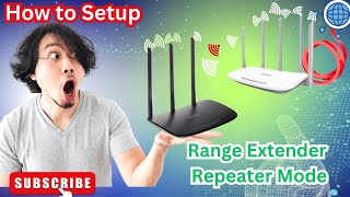 How to Setup Range ExtenderRepeater mode TLWR940N Wireless Router UrduHindi [upl. by Bennion]