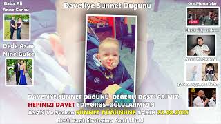 Davetiye Sunnet Dugunu 23082025 [upl. by Trebla]