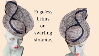 Making hats  How to form an edgeless brim or how to swirl sinamay for hats [upl. by Hakim208]