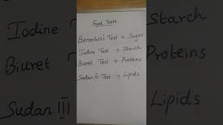 Food tests Iodine  Biuret Benedict Sudan  tests  food test biology foodtest [upl. by Clementi]