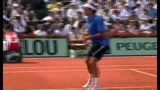 Roger Federer  Slow Motion Backhand Volleys [upl. by Seidule239]